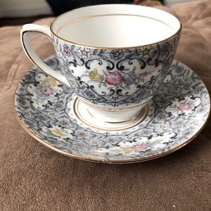 Rosina bone china vintage 50s cup and sauser